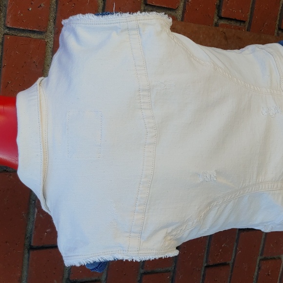 American Rag Denim Vest in Off White Cream Women's Small - Picture 8 of 12